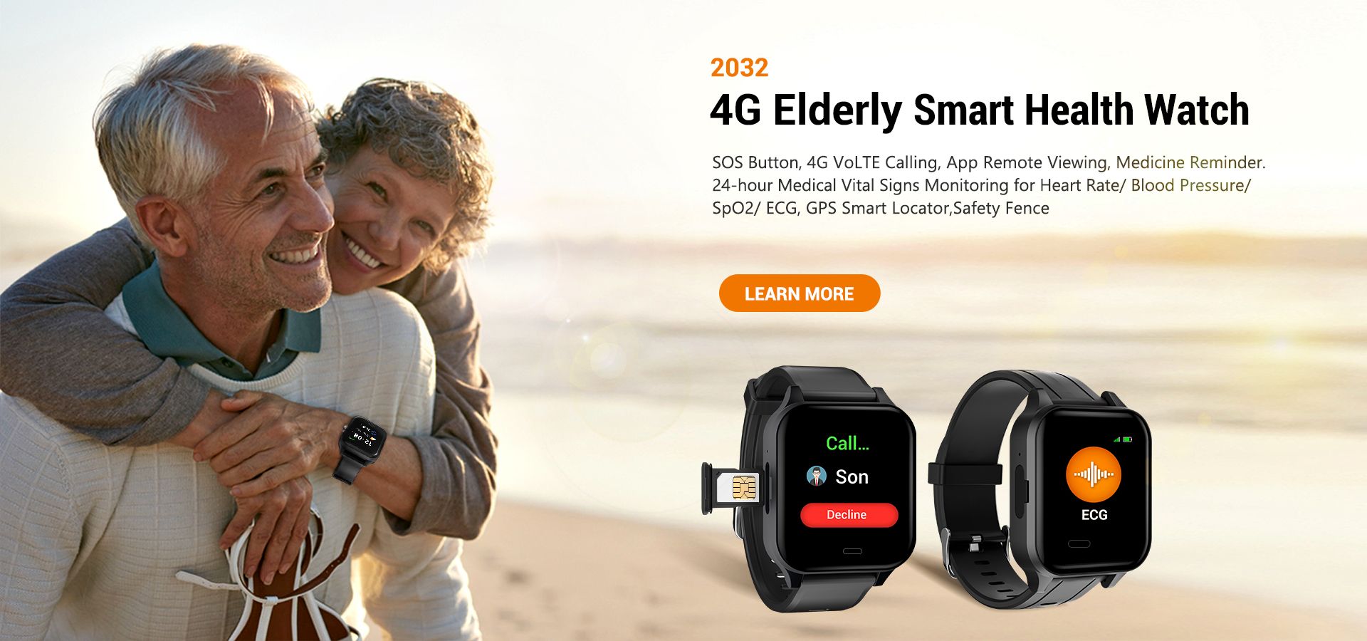 elder 4g smart watch
