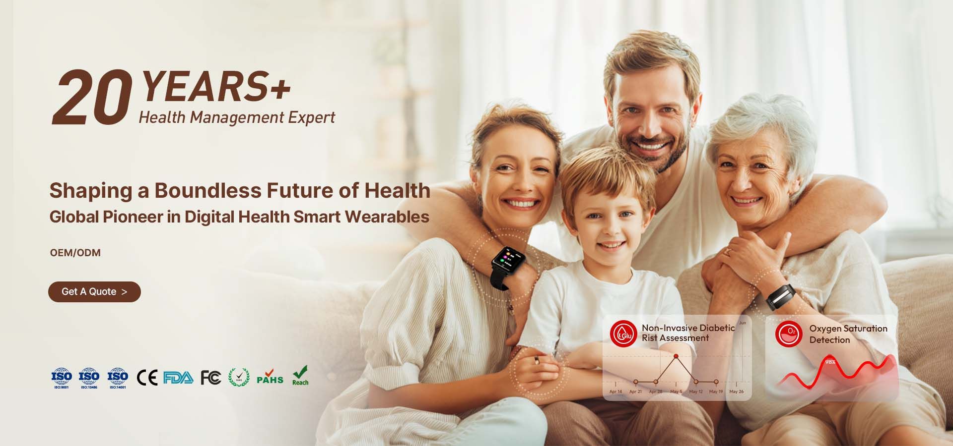 Smart health ring and bracelet manufacturer