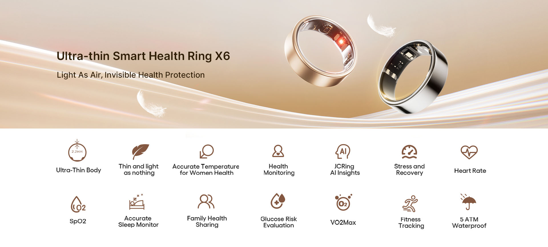 JCRing X6 Smart Health Ring