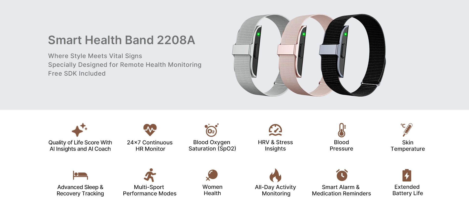 2208A Smart Health Band