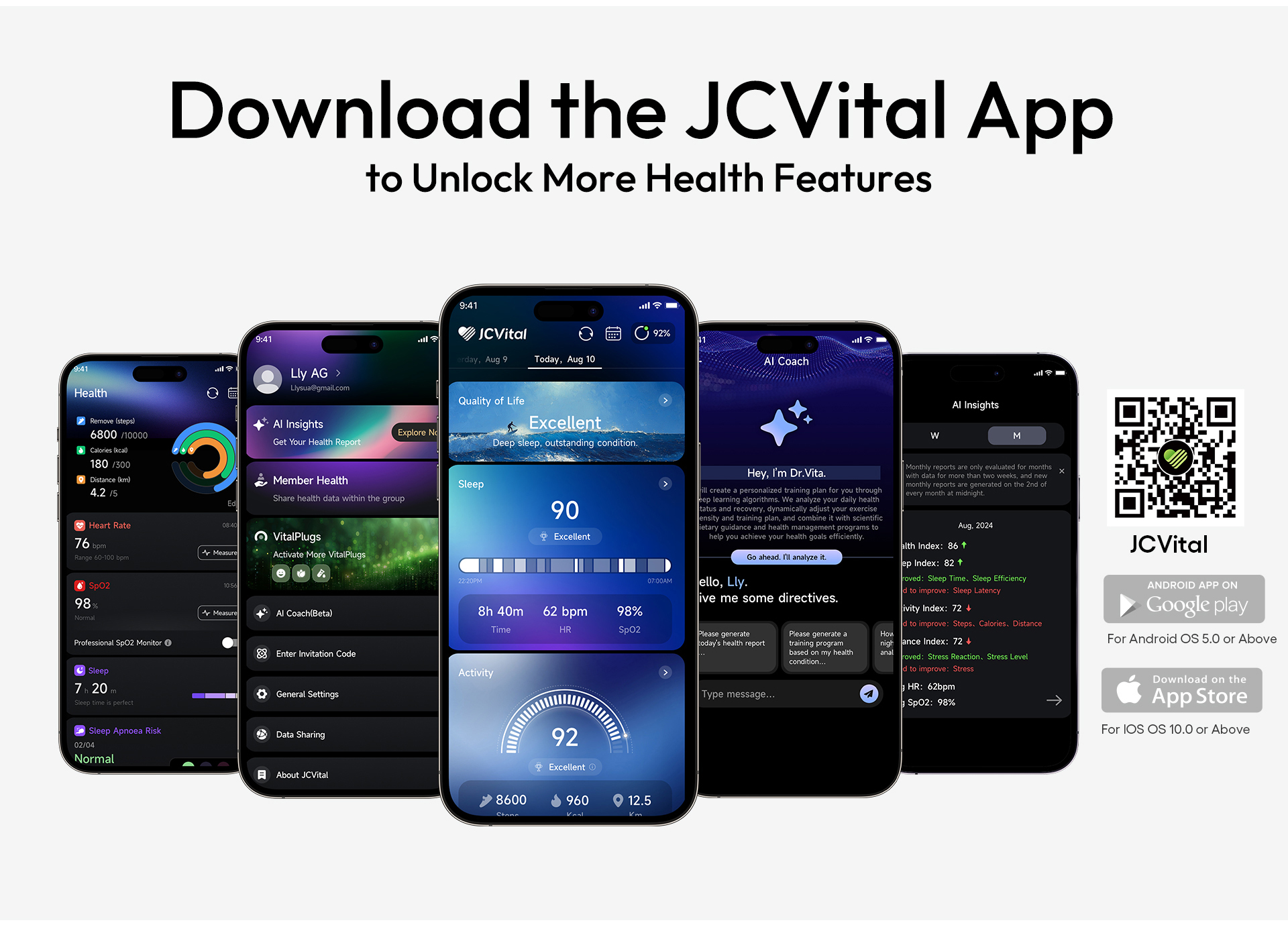 JCVital V5 Smart AI Health Band: Redefining Seamless Health Monitoring