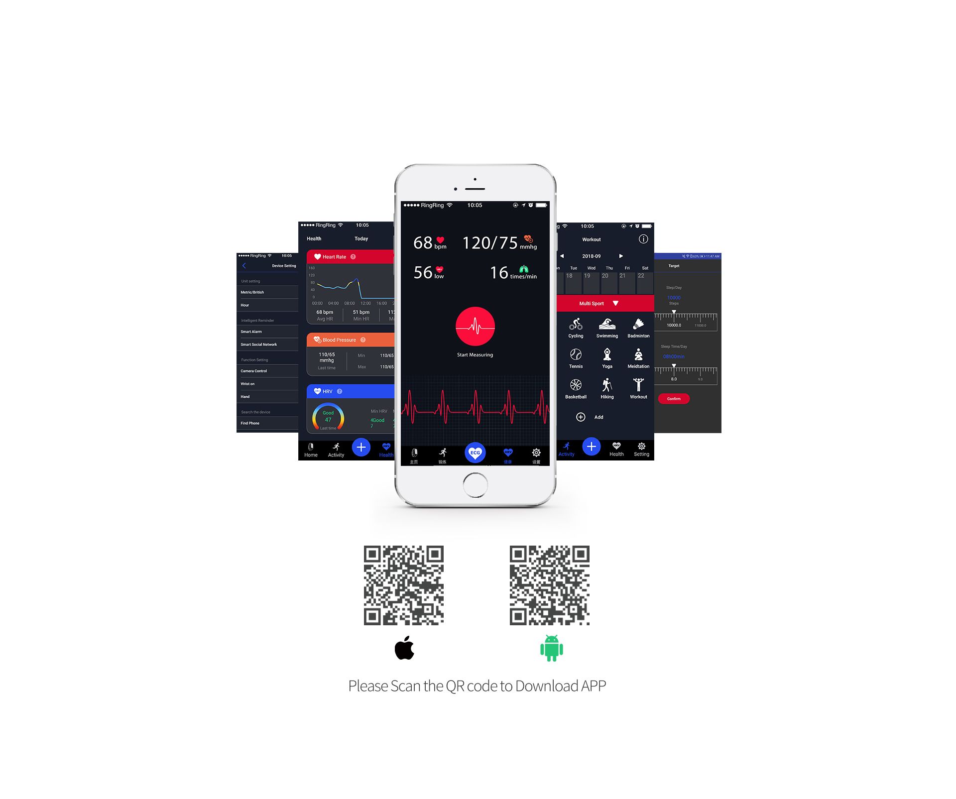 Check the health data by APP
