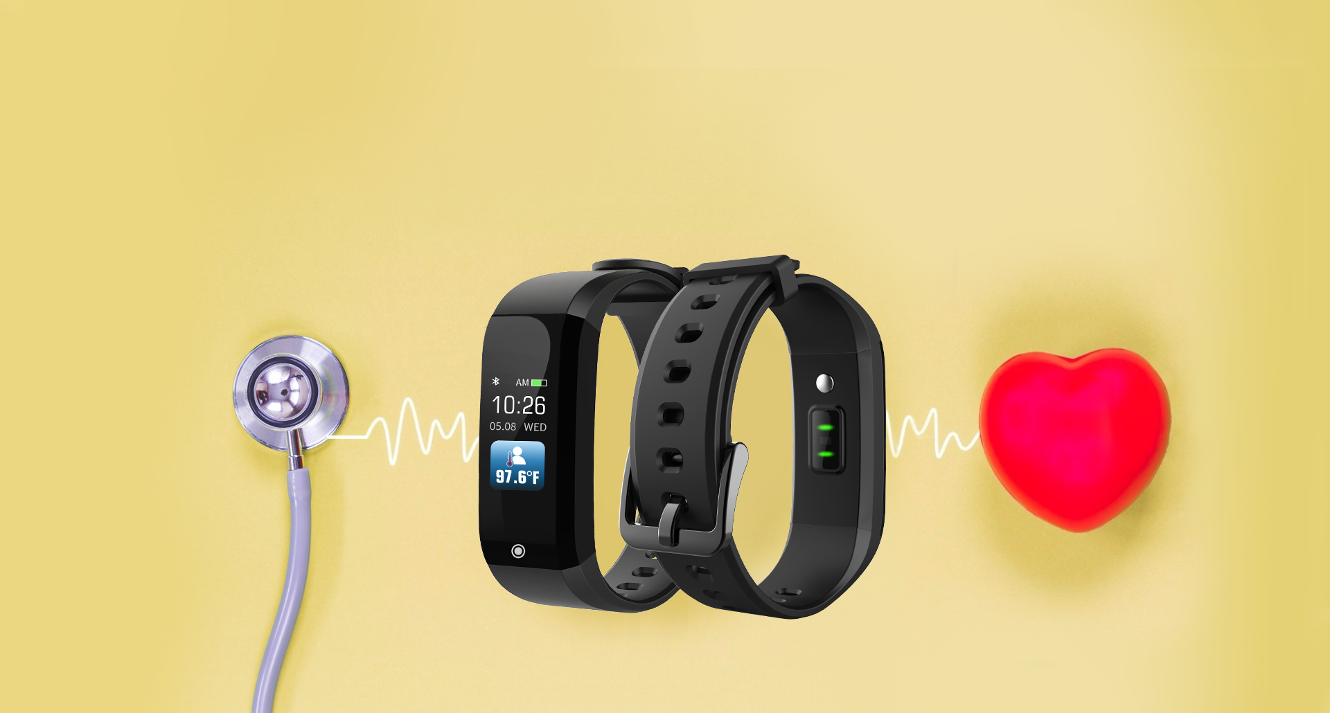 1810G Heart Rate Body Temperature Monitor Smart Band