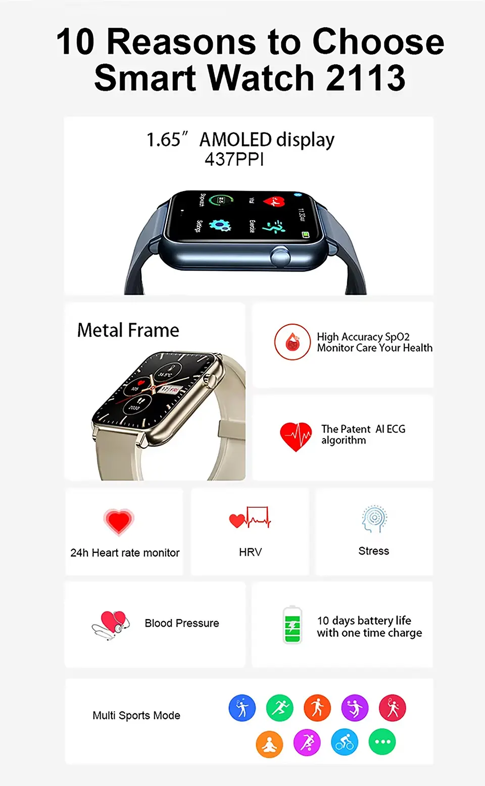 Smart Health Watch 2113F