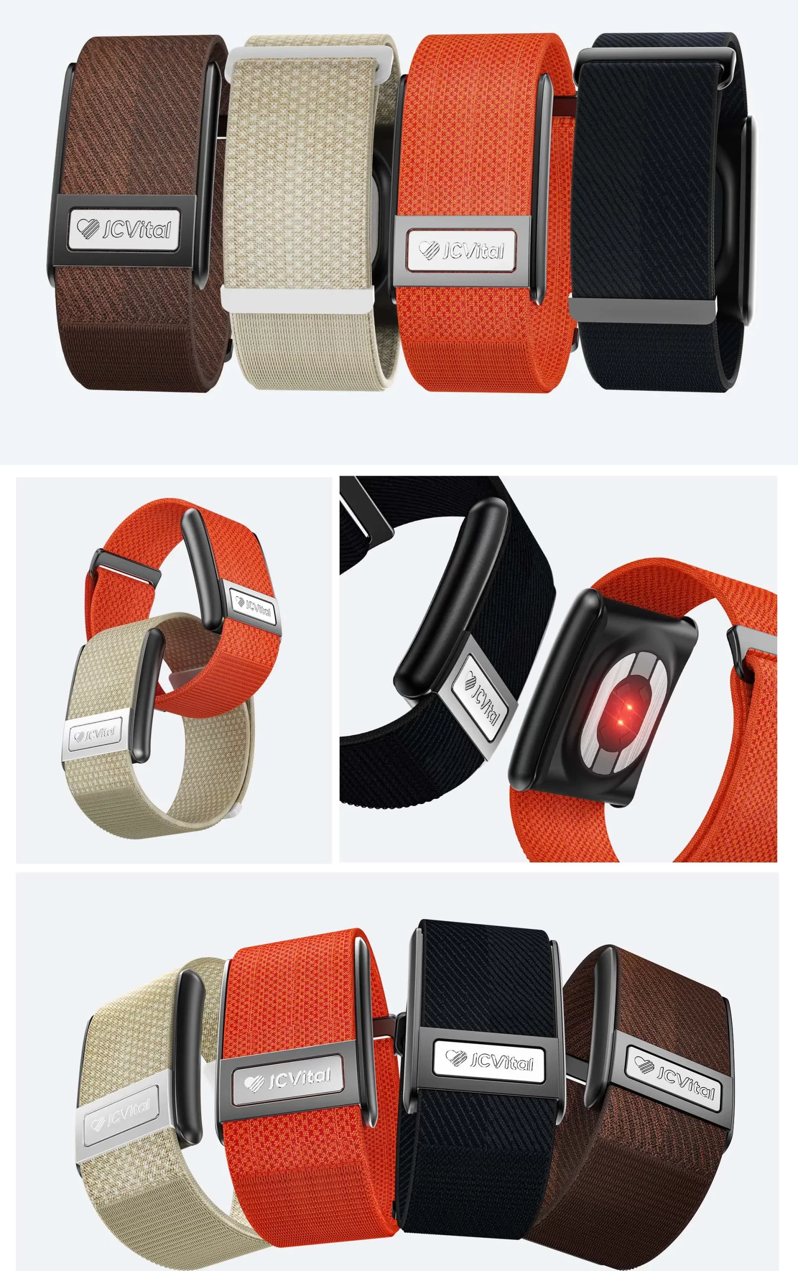 JCVital V8 ECG Smart Band | Screenless Medical-Grade ECG & 24/7 Heart Monitoring