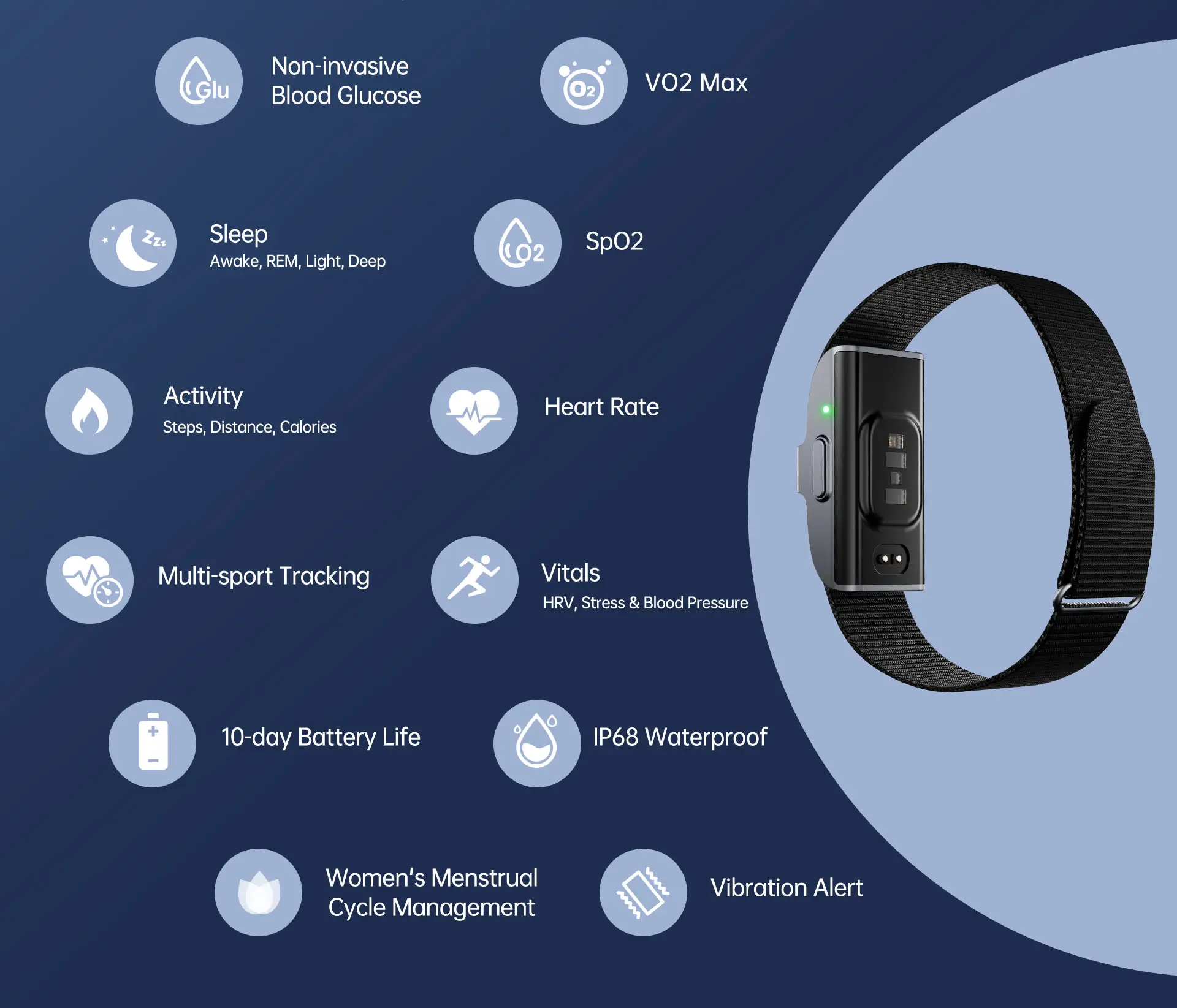 JCVital 2208 Fitness Tracker Band