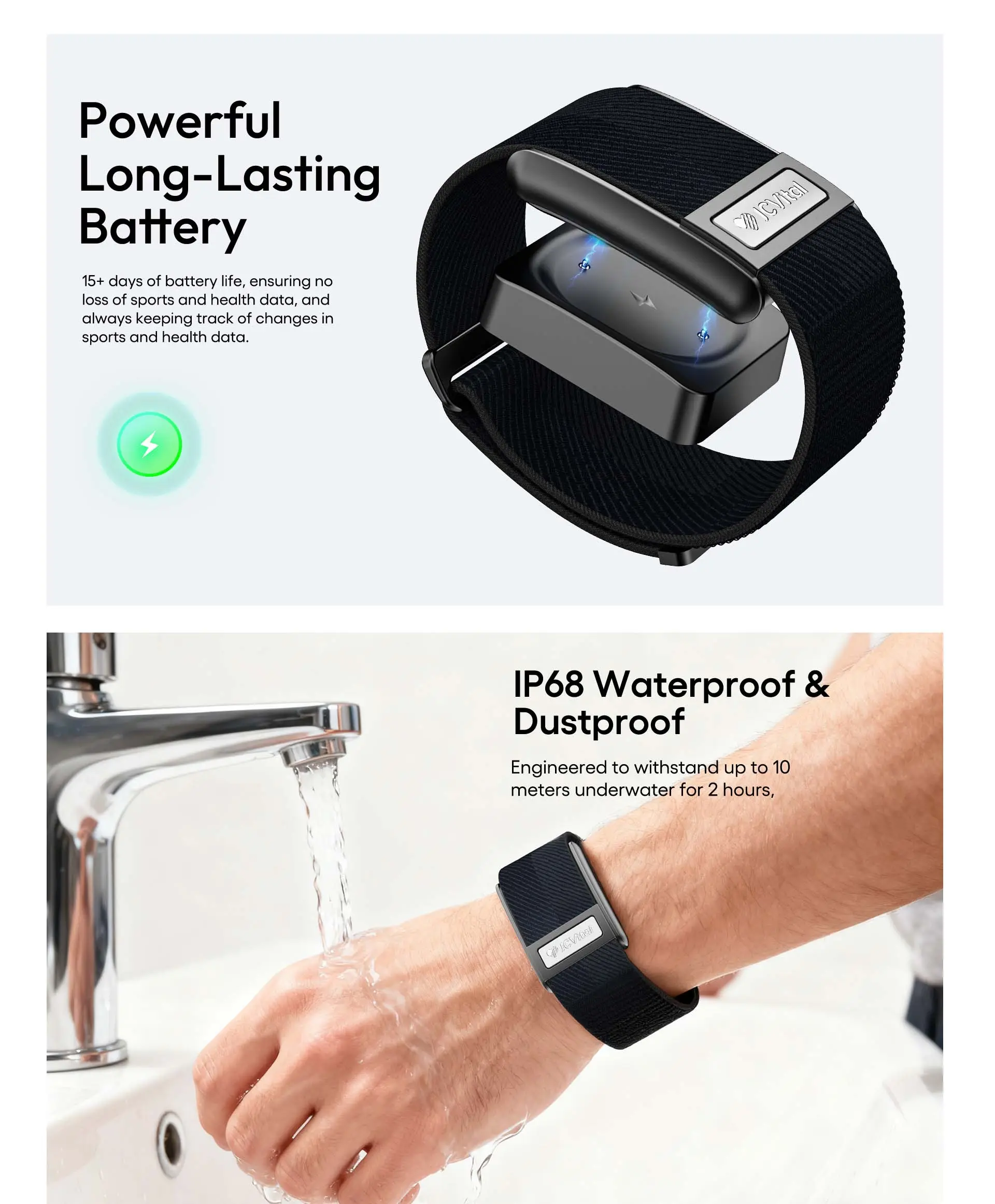 JCVital V8 ECG Smart Band