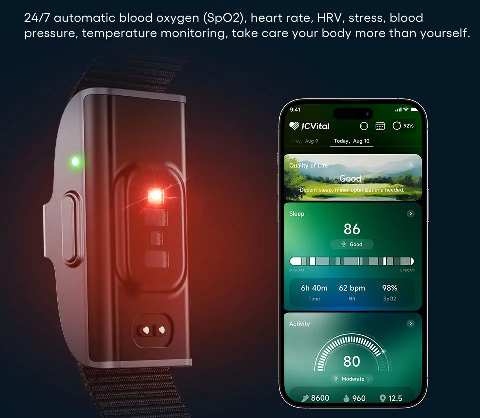 JCVital 2208 Fitness Tracker Band